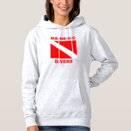 Maineiac Divers Dive Flag Logo Vrouwen Sweatsirt Hoodie
