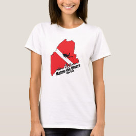Maineiac Divers Silhouette Design womens basic T-s T-shirt