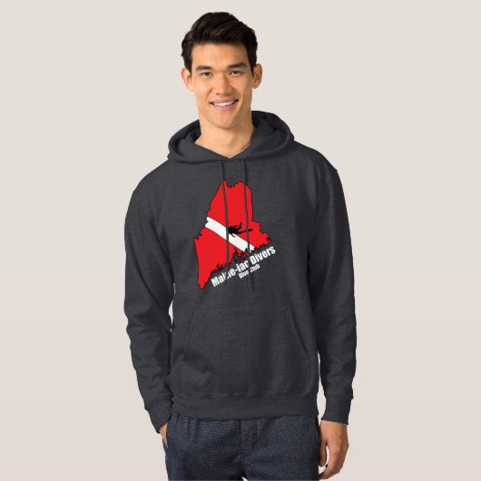 Maineiac Divers Silhouette Logo Dark Sweatshirt (Voorkant volledig)