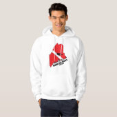 Maineiac Divers Silhouette witte capuchon sweatshi Hoodie (Voorkant volledig)