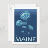 MaineJellyfish Scene Briefkaart (Voorkant / Achterkant)