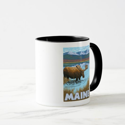 MaineMoose Drink in Lake Mok (Voorkant rechts)