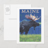 MaineMoose in de maan Briefkaart (Voorkant / Achterkant)