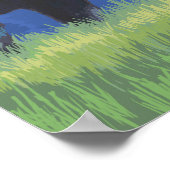 MaineMoose in de maan Poster (Hoek)