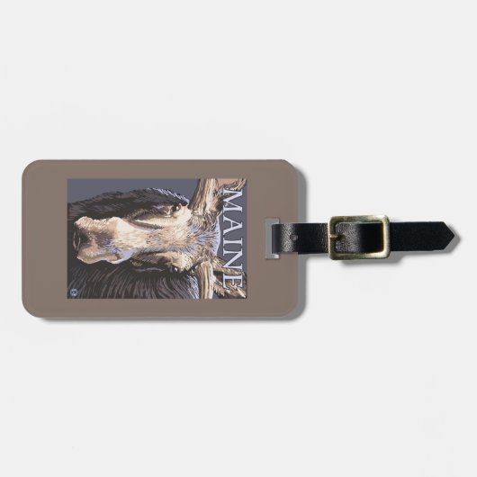 MaineMoose Up Close Bagagelabel (Voorkant horizontaal)