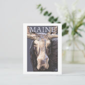 MaineMoose Up Close Briefkaart (Staand voorkant)