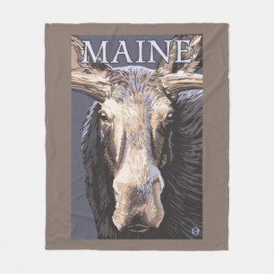 MaineMoose Up Close Fleece Deken