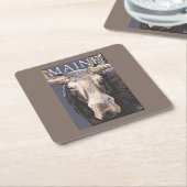 MaineMoose Up Close Kartonnen Onderzetters (Schuin)