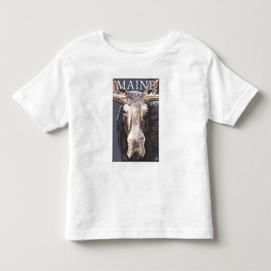 MaineMoose Up Close Kinder Shirts (Voorkant)