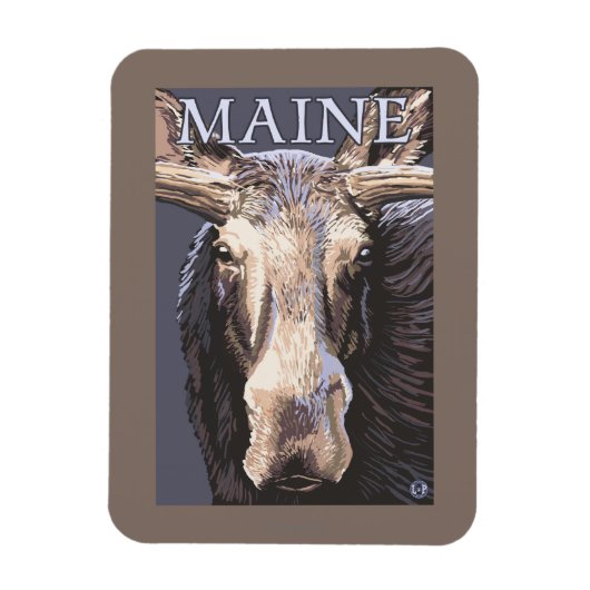 MaineMoose Up Close Magneet (Verticaal)