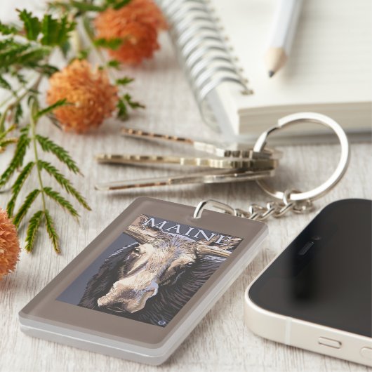 MaineMoose Up Close Sleutelhanger (Voorkant Rechts)