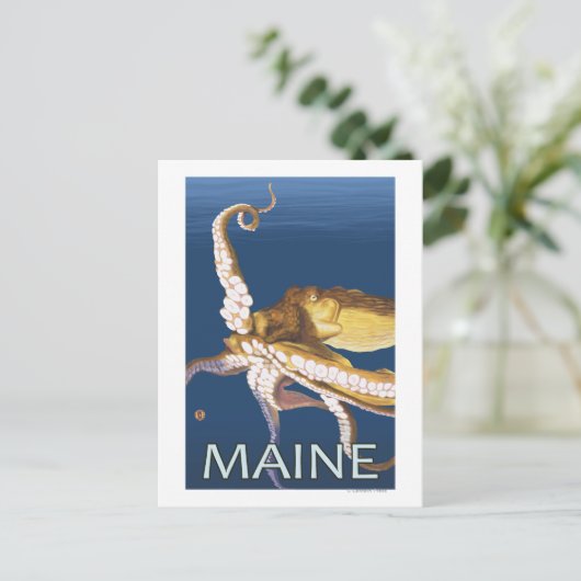MaineOctopus Scene Briefkaart (Staand voorkant)