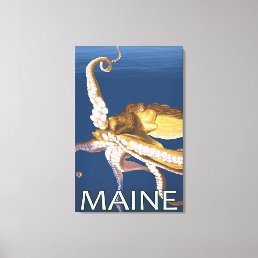 MaineOctopus Scene Canvas Afdruk (Voorkant)