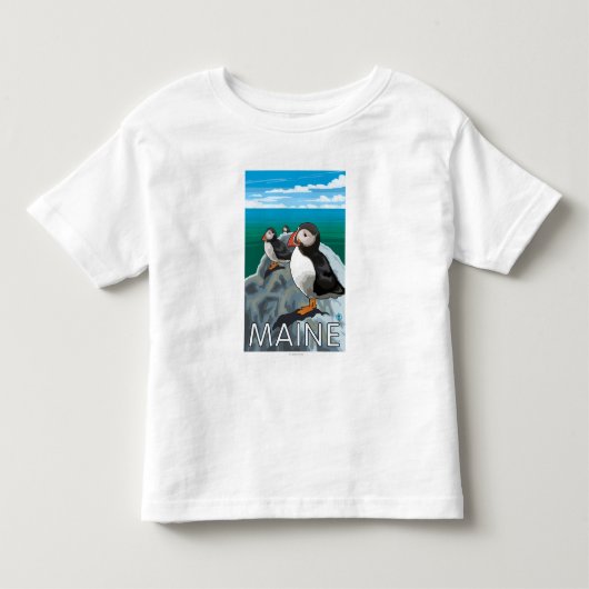 MainePuffins-sceen Kinder Shirts (Voorkant)