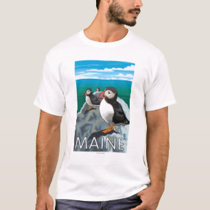 MainePuffins-sceen T-shirt