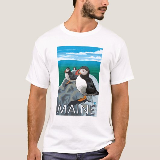 MainePuffins-sceen T-shirt (Voorkant)