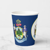 Mainer Flag & Seal, Flag of Maine Papieren Bekers (Voorkant)