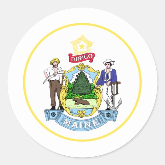 Mainer Seal, Seal of Maine Sticker (Voorkant)
