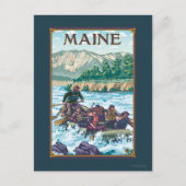 MaineRiver Rafting Scene Briefkaart (Voorkant)
