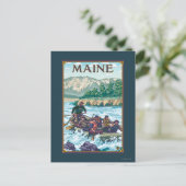 MaineRiver Rafting Scene Briefkaart (Staand voorkant)