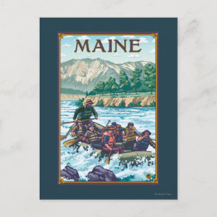 MaineRiver Rafting Scene Briefkaart