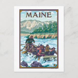 MaineRiver Rafting Scene Briefkaart
