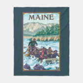 MaineRiver Rafting Scene Fleece Deken (Voorkant)