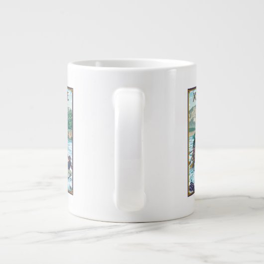 MaineRiver Rafting Scene Grote Koffiekop (Achterkant)