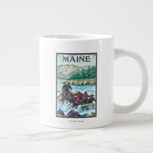MaineRiver Rafting Scene Grote Koffiekop (Rechts)