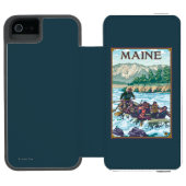 MaineRiver Rafting Scene Incipio iPhone Portemonnee Hoesje (Agenda Open)