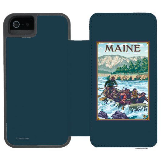 MaineRiver Rafting Scene Incipio iPhone Portemonnee Hoesje (Agenda Open)