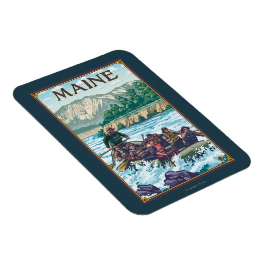 MaineRiver Rafting Scene Magneet (Rechterzijde)