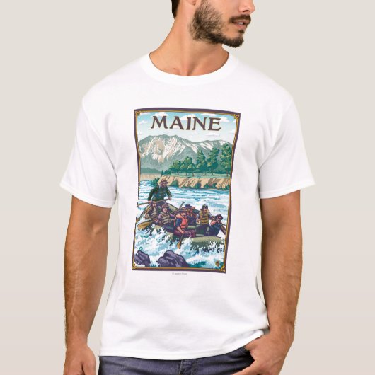 MaineRiver Rafting Scene T-shirt (Voorkant)