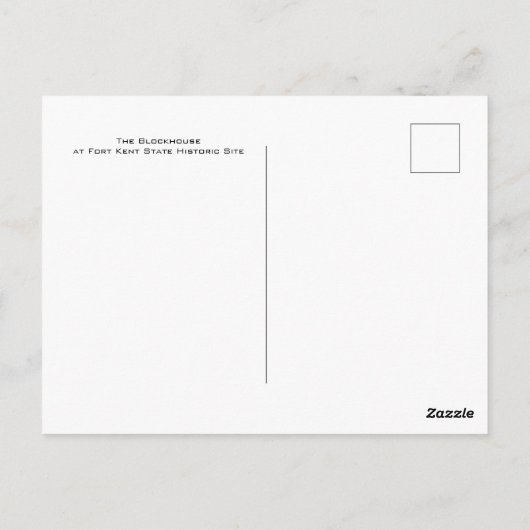 Maine's Aroostook War Blockhouse bij Fort Kent Briefkaart (Achterkant)