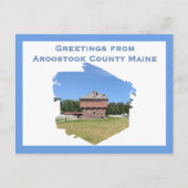 Maine's Aroostook War Blockhouse bij Fort Kent Briefkaart (Voorkant)