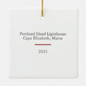 Maine's Eerste Wachter Keramisch Ornament (Achterkant)