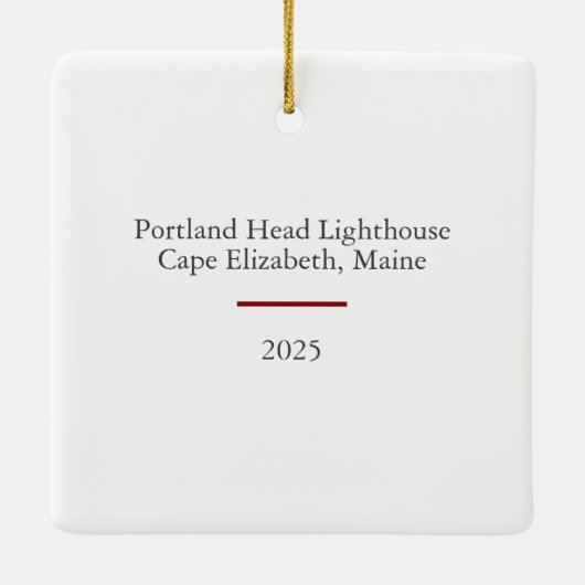 Maine's First Guardian Keramisch Ornament (Achterkant)