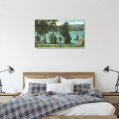MaineScenisch Uitzicht van het Keninebago-meer Canvas Afdruk (Insitu (Slaapkamer))
