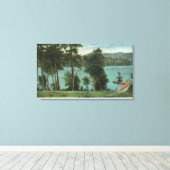 MaineScenisch Uitzicht van het Keninebago-meer Canvas Afdruk (Insitu (Houten vloer))