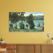 MaineScenisch Uitzicht van het Keninebago-meer Canvas Afdruk (Insitu (Woonkamer))