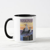 MaineSea Gulls Scene Mok (Links)