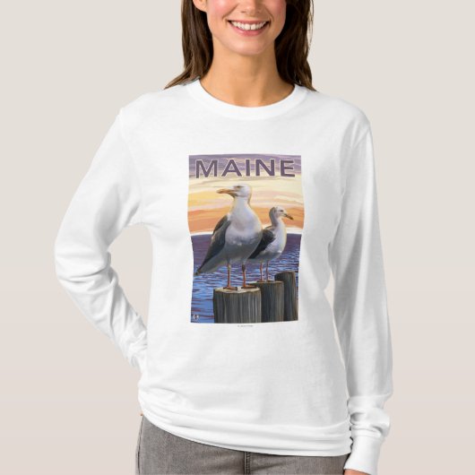 MaineSea Gulls Scene T-shirt (Voorkant)