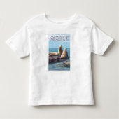 MaineSea Lions Scene Kinder Shirts (Voorkant)