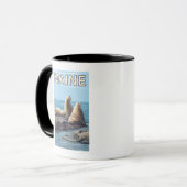 MaineSea Lions Scene Mok (Voorkant links)