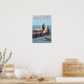 MaineSea Lions Scene Poster (Keuken)