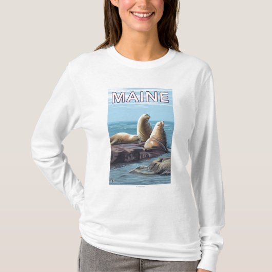 MaineSea Lions Scene T-shirt (Voorkant)