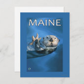 MaineSea Otter Scene Briefkaart (Voorkant / Achterkant)