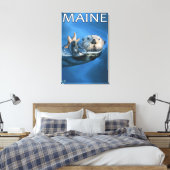MaineSea Otter Scene Canvas Afdruk (Insitu (Slaapkamer))