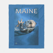 MaineSea Otter Scene Fleece Deken (Voorkant)
