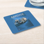 MaineSea Otter Scene Kartonnen Onderzetters (Schuin)